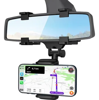 Držák telefonu / navigace namontovaný na zpětném zrcátku