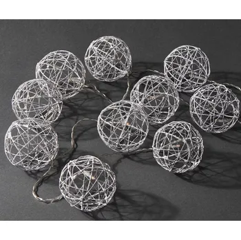 Vánoční dekorace Vánoční Světelný řetěz třpytivé koule 5 m (50 LED) Osvětlení: Teplá bílá 5m - 50 led diod