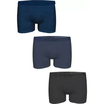 Boxerky Pánské mikromodalové boxerky John Frank JF3BMODNA101 3Pack navy velikost XL-54/56