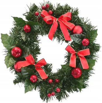 Věnec DOMMIO Vánoční věnec s bezinkami červený 35 cm