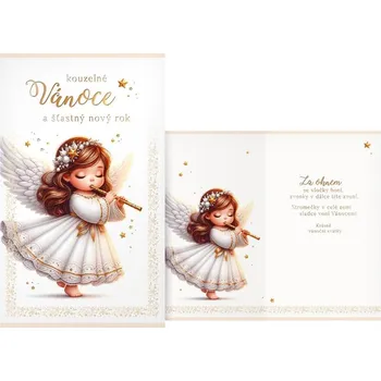 Kalendář Vánoční přání V24-479, andílek