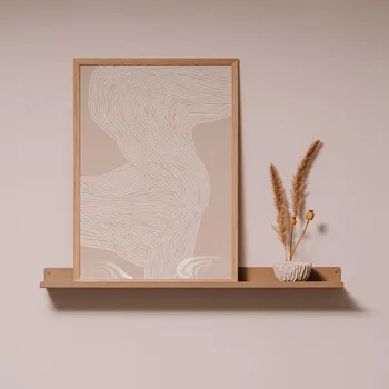 police Nástěnná kovová police Vienna malá Pískově šedá