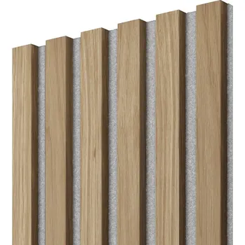 akustický panel Akustický panel, Dub Natura, šedý filc, 30x275 cm