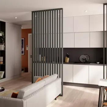 Paraván Lamelová dělící stěna, kompletní sada, výška a šířka dle výběru, grafit 147 cm