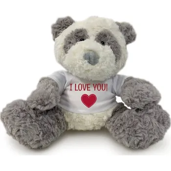 plyšák Panda s potiskem Plyšák I love you-UPRAVITELNÝ NÁPIS
