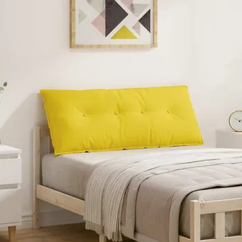 Podsedák vidaXL Polštář na záda Světlá žlutá 120 x 19 x 50 cm textil