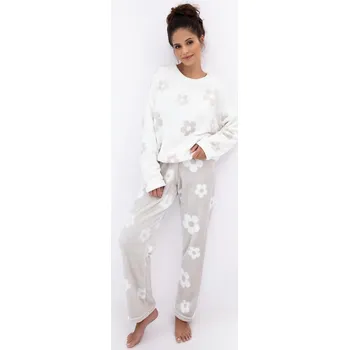 Dámské pyžamo Sensis pyžamo dámské Melody - ecru, S (Dámský homewear z měkkého materiálu)