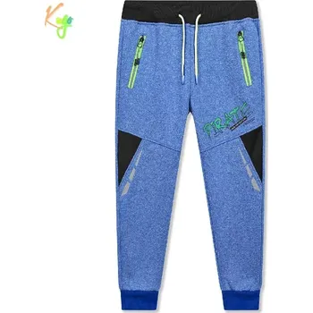 Teplé softshellové tepláky chlapecké Kugo GK8639 modré
