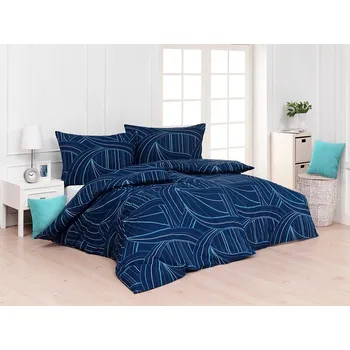 Bytový textil Povlečení Ezio blue bavlna deluxe 1x140x200,1x70x90 Matějovský