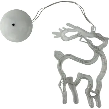 Vánoční dekorace Vánoční LED závěsná dekorace do okna - Sob (studená bílá)