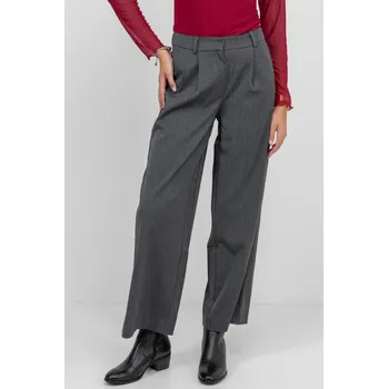 Dámské tričko VERO MODA Aware široké kalhoty s elastanem šedé melange Velikost: XS