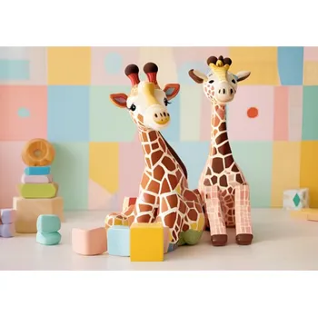 Puzzle Puzzle velké s potiskem Žirafí kamarádi v herním světě