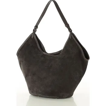 Kabelka Marco Mazzini Dámská hobo taška z kůže MAZZINI; černá