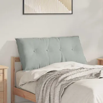 Podsedák vidaXL Polštář na záda Světle šedá 100 x 50 cm Žebrovaná látka