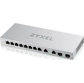 Switch Zyxel XGS1010-12 v2, 12-Port Gigabit Unmanaged Switch with 8-Port 1G + 2-Port 2.5G + 2-Port SFP+ XGS1010-12-ZZ0102F