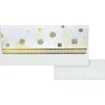 Obálka na peníze svatební, 66-016, růže se zlatými doplňky