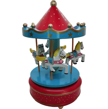 Žertovný předmět Hrací kolotoč s koníky - červeno-modrý