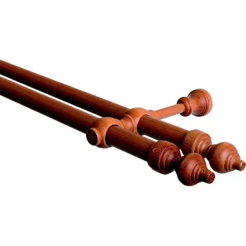 Garnýž dvouřadá 28mm odstín třešeň 110 cm (do stěny / na tunýlek - bez kroužků)