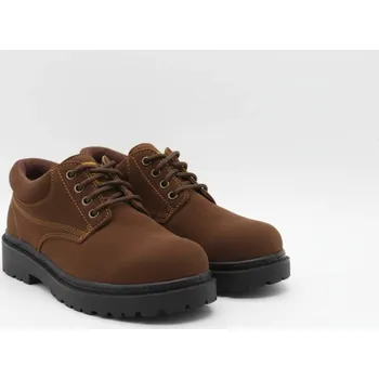 Pánská zimní obuv SAMLUX® Pánské kožené zateplené pracovní boty 041 brown Barva: DK Brown, Velikost: 45