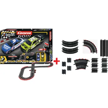 Autodráha Carrera GO 62583 Nascar 3.6 + 202401 Velký rozšiřující set