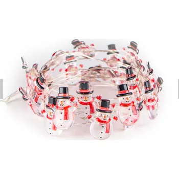 Vánoční dekorace Asao Vnitřní vánoční mini řetez - ve tvaru sněhuláka až 40 led na baterie Osvětlení: Teplá bílá 2m - 20 led diod