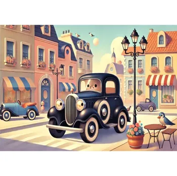 Puzzle Puzzle velké s potiskem Dobrodružství starého auta