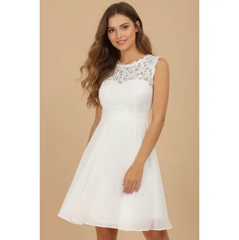 Dámské šaty EVA & LOLA Dámské Šaty MAELYS WHITE Barva: Bílá, Velikost: L