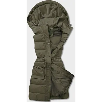 Dámská vesta Dámská péřová vesta v army barvě s kapucí 818 CANADA Mountain, odstíny zelené XL (42) i392_21214-53