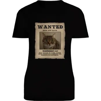 Dámské tričko Tričko s potiskem Schrödinger's cat dámské