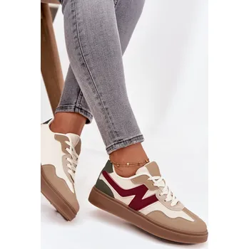 Dámské tenisky Boto Dámské nízké ekologické kožené tenisky Givelle Barva: Béžová, Velikost: 36