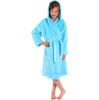 Dámské oblečení Dětský župan s kapucí Siena tyrkysová - 152