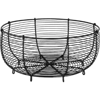 Úložný box Stylový drátěný košík - černý - velký - Strömshaga AB - 1&nbsp;ks
