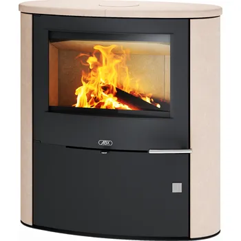 Krbová kamna ABX, spol. s.r.o. ABX Omaha černý korpus, opláštění cream vč. HD 7 kW