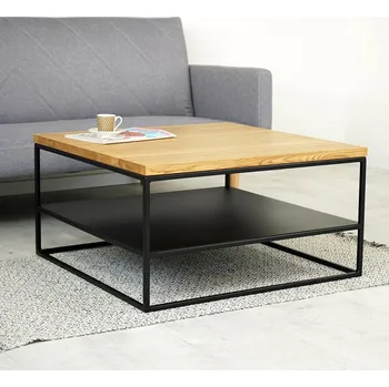 Konferenční stolek Konferenční stolek Hollan s dubovým masivem čtvercový 650 x 650