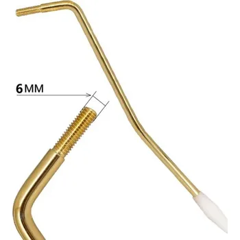 Hudebniny Tremolo páka M6 pro elektrickou kytaru Průměr závitu 6 mm Kovová páka Kytarové příslušenství zlatá