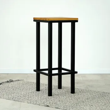 Barová židle Barová stolička Camilo s masivní dubovou deskou