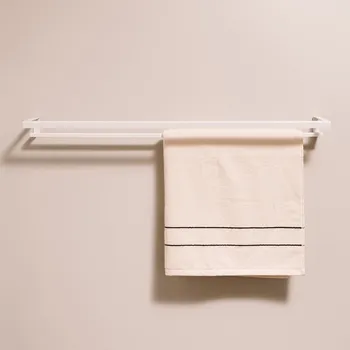 Držák na ručník Kovový držák na ručníky Tallinn dvojitý bílá M