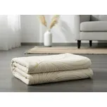 Deka z mikrovlákna BLONDIE bílá/zlatá 150x200 cm Mybesthome