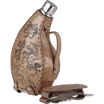 Placatka Nerez placatka v kožence - Vlk (53oz)