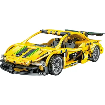 ostatní stavebnice Dětská stavebnice - Sportovní auto žluté (472 ks)