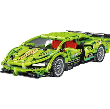 ostatní stavebnice Dětská stavebnice - Sportovní auto zelené (499 ks)