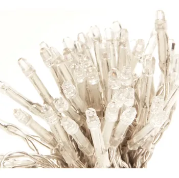 Vánoce Vnitřní vánoční led osvětlení - Studená bílá 160 led (transparentní kabel)