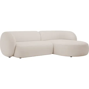 Pohovka Micadoni Béžová bouclé rohová pohovka Kate 285 cm, pravá