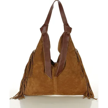 Kabelka Marco Mazzini Hobo kabelka z kůže MARCO MAZZINI; hnědá