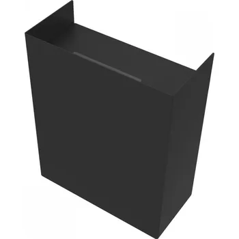 Odpadkový koš Nástěnný kovový odpadkový koš Riga černý M