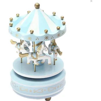 Žertovný předmět Appetitissime - Hrací kolotoč s koníky - modro-bílý