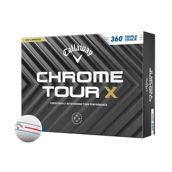 Golfový míček Callaway Chrome Tour X 360 Triple Track, White