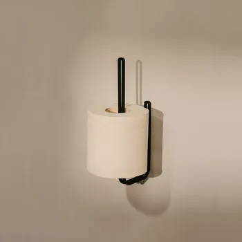 Kovový nástěnný držák toaletního papíru Lille Černá M