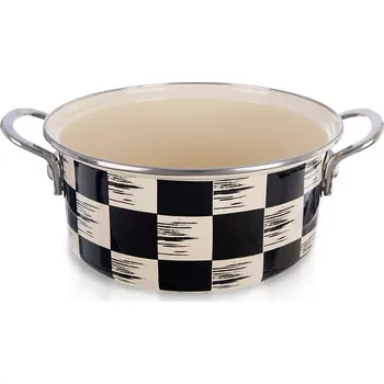 Hrnec Emaliovaný hrnec Šachovnice 20 cm, 2,2 l