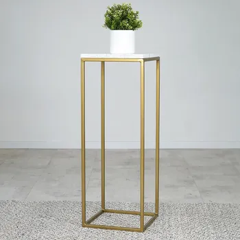 Konferenční stolek Zlatý odkládací stolek Alma s italským mramorem